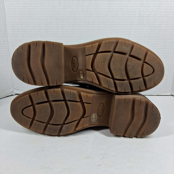 Earth Womens Dark Brown Leather Penny Loafers Lug Sole Block Heel 9.5M - Picture 7 of 8